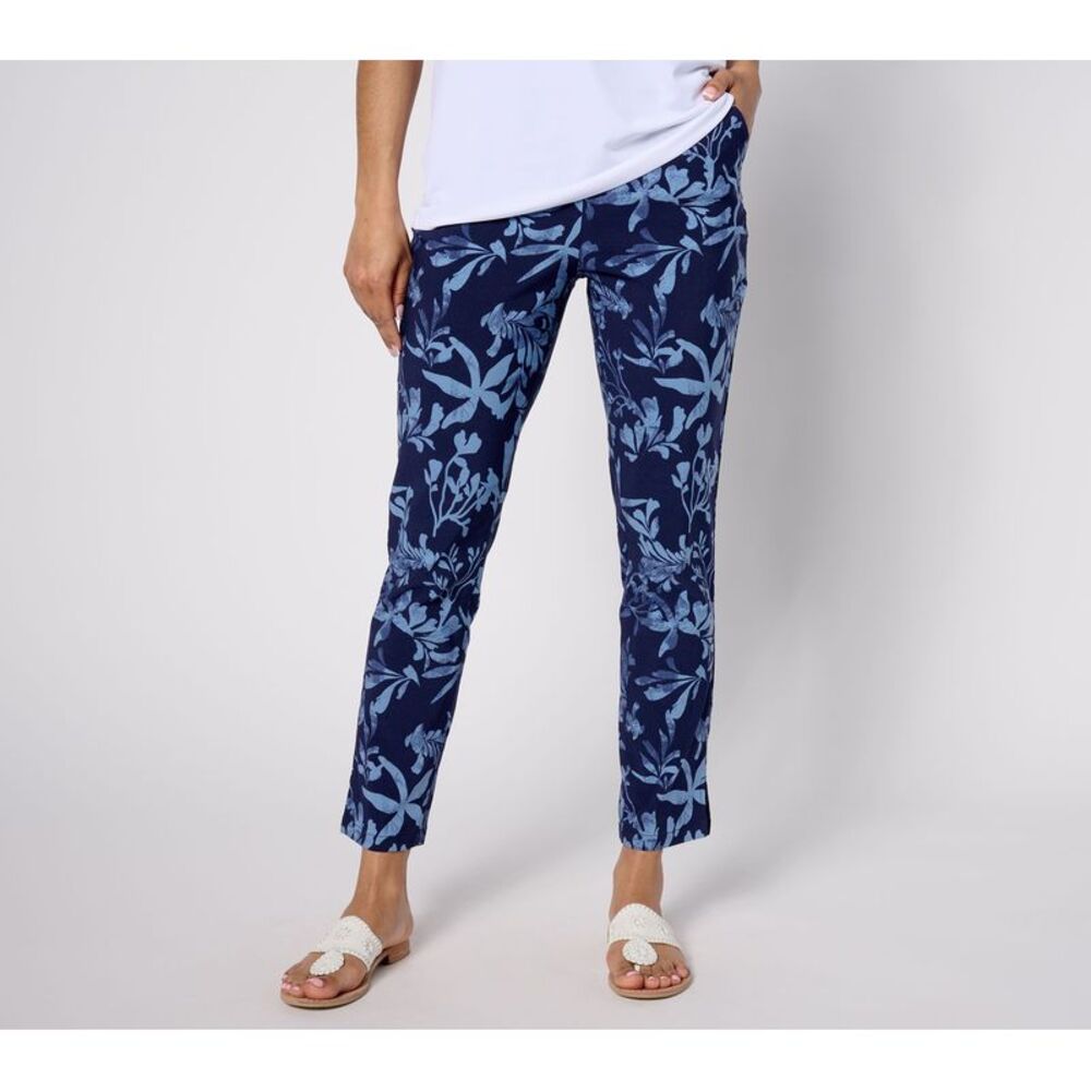 Denim & Co. Women's Pants Sz S Smart Stretch Air Slim Blue A645771